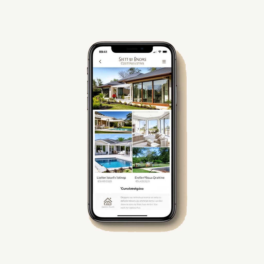 Phone preview of a listing site